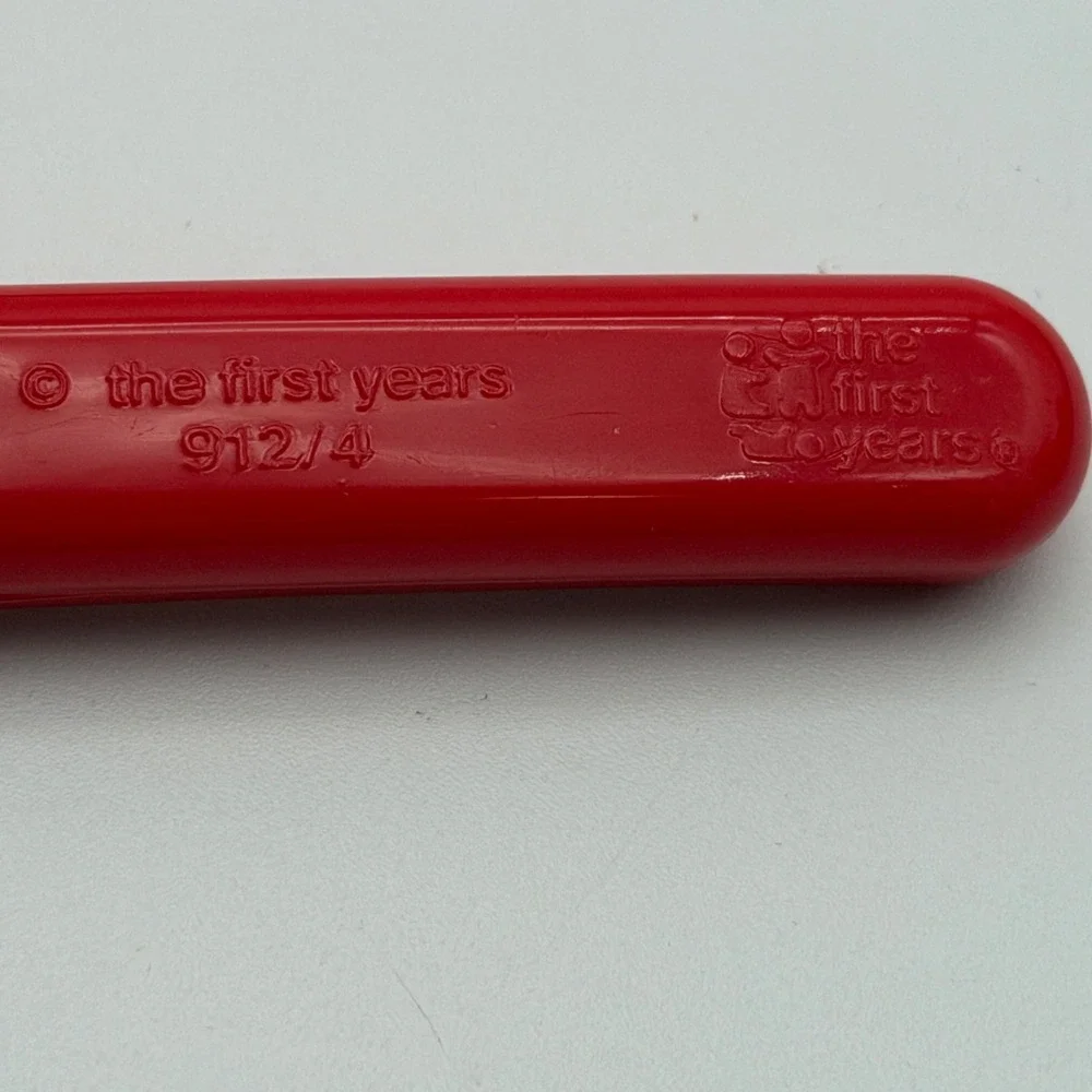 Vintage Sesame Street Cookie Monster Toddler Fork Spoon Set The First Years Red